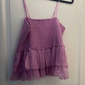 BB Dakota Lilac Smocked Top